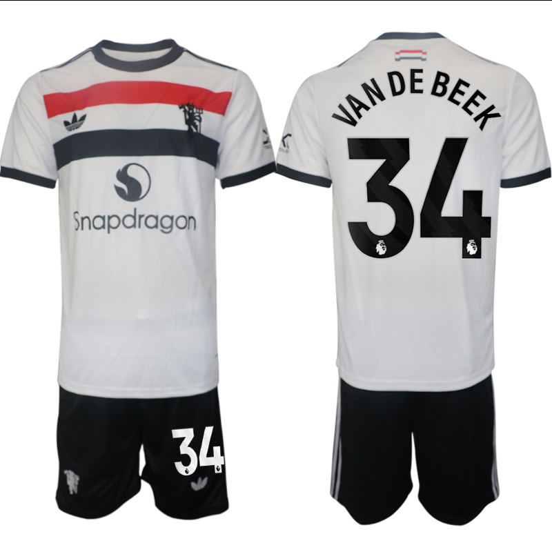 Men 2024-2025 Club Manchester United away white #34 Soccer Jersey